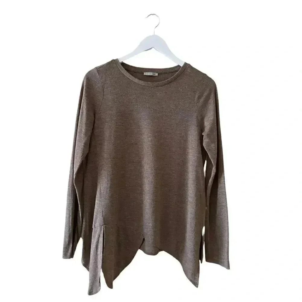 Zara W&B Collection Womens Brown Long Sleeves Crewneck Sweater SZ S #1426